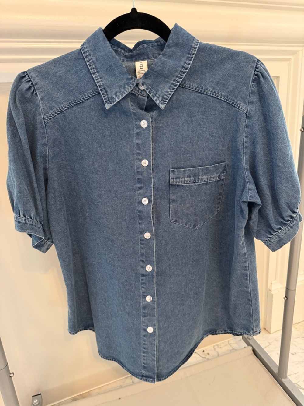 Blue Denim Button-Up Shirt
